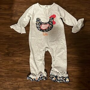 18-24M Marie Nicole Floral Chicken Romper